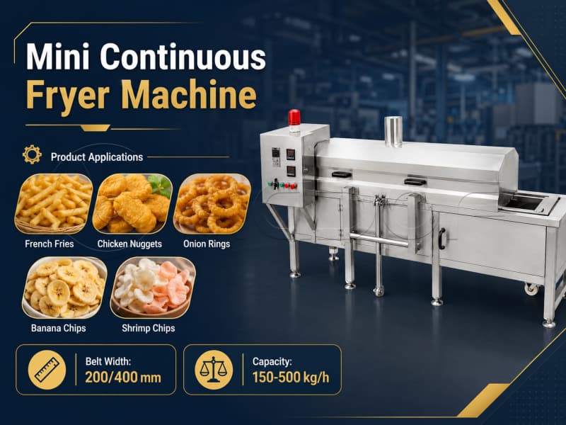 Mini Continuous Fryer Machine