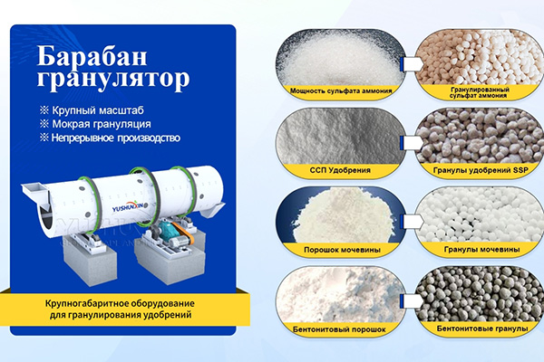 Барабанный гранулятор для NPK удобрений: цена и производительность — производственное оборудование